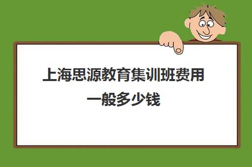 上海思源教育集训班费用一般多少钱（上海排名前十的培训机构）