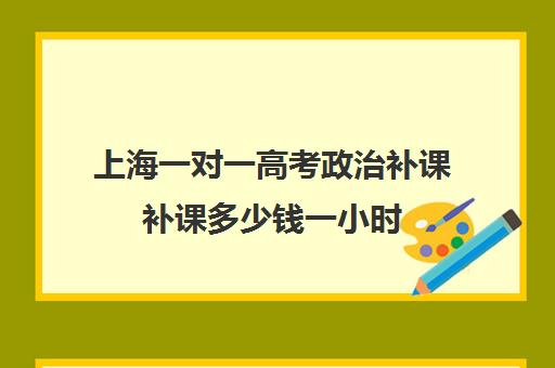 上海一对一高考政治补课补课多少钱一小时(一对一补课利弊)