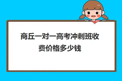 商丘一对一高考冲刺班收费价格多少钱(高考一对二和一对一的价格怎么算)