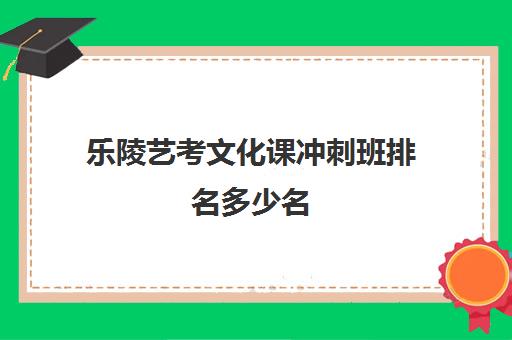 乐陵艺考文化课冲刺班排名多少名(威海艺考生文化课培训机构哪家好)