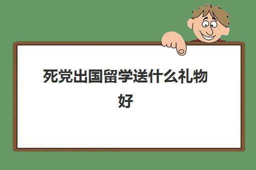 死党出国留学送什么礼物好(送给死党的沙雕生日礼物)