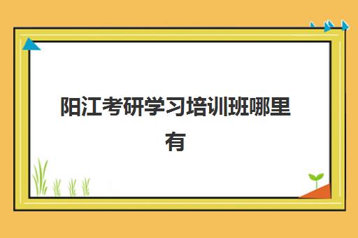 阳江考研学习培训班哪里有