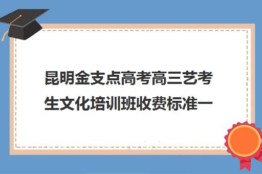 昆明金支点高考高三艺考生文化培训班收费标准一览表(云南艺考培训学校)