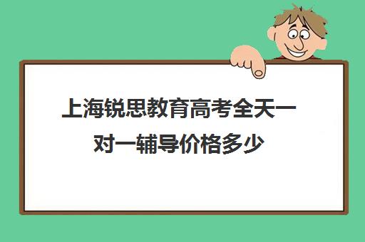 上海锐思教育高考全天一对一辅导价格多少（高考一对一辅导机构哪个好）