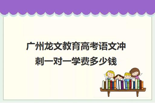 广州龙文教育高考语文冲刺一对一学费多少钱(精锐一对一收费标准)