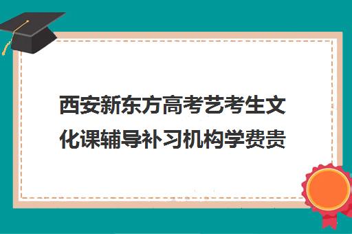 西安新东方高考艺考生文化课辅导补习机构学费贵吗