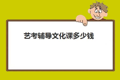 艺考辅导文化课多少钱(艺考培训一对一价格多少)