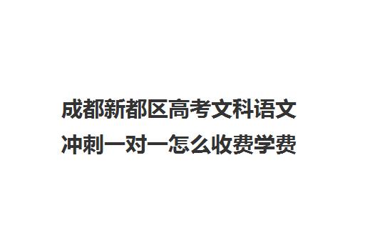 成都新都区高考文科语文冲刺一对一怎么收费学费多少钱(成都高三培训班收费标准)