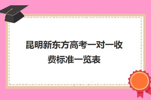 昆明新东方高考一对一收费标准一览表(新东方一对一补课有效果吗)