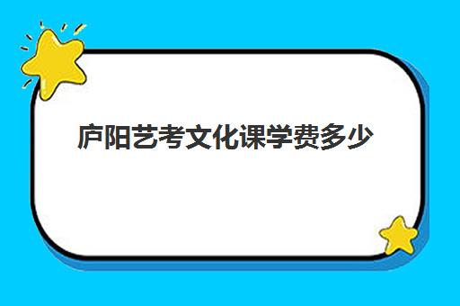 庐阳艺考文化课学费多少(新东方艺考文化课全日制辅导)