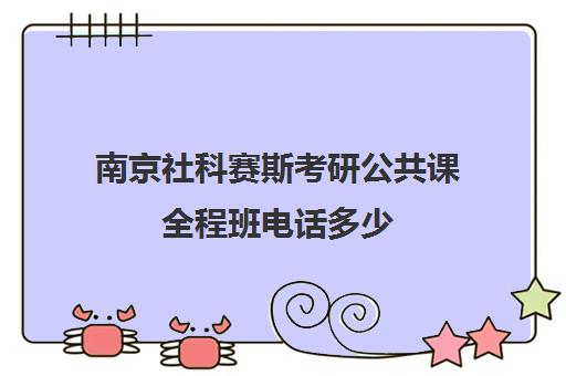 南京社科赛斯考研公共课全程班电话多少（南京考研培训机构排名榜）