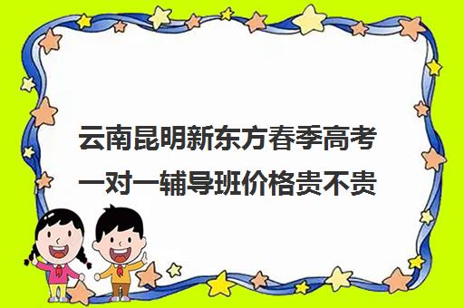 云南昆明新东方春季高考一对一辅导班价格贵不贵？多少钱一年（昆明新东方教育培训机构