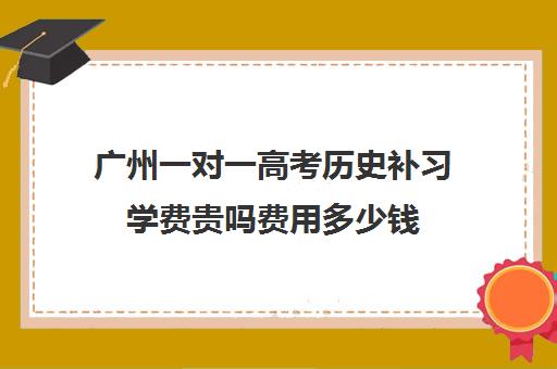 广州一对一高考历史补习学费贵吗费用多少钱