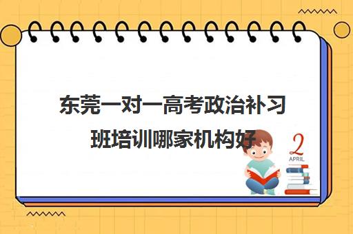 东莞一对一高考政治补习班培训哪家机构好