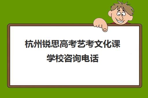 杭州锐思高考艺考文化课学校咨询电话(艺考多少分能上一本)