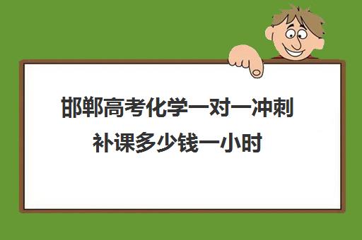 邯郸高考化学一对一冲刺补课多少钱一小时(高三物理老师一对一多少钱)