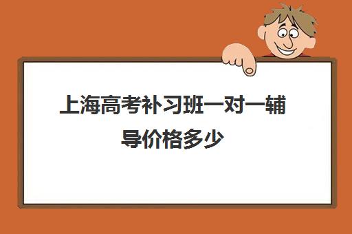 上海高考补习班一对一辅导价格多少