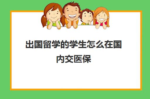 出国留学的学生怎么在国内交医保(学校交了医保还没给卡)