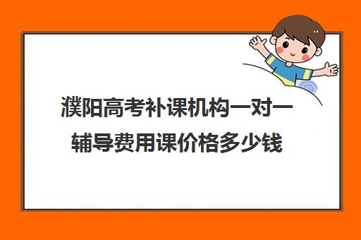 濮阳高考补课机构一对一辅导费用课价格多少钱(高中补课机构收费)