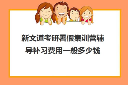 新文道考研暑假集训营辅导补习费用一般多少钱