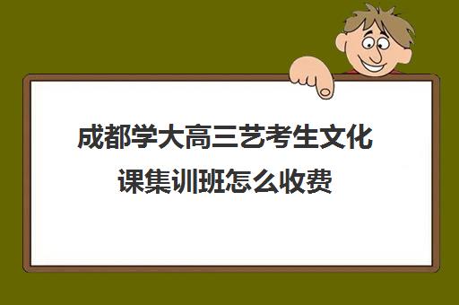 成都学大高三艺考生文化课集训班怎么收费(艺考集训一般多少钱)