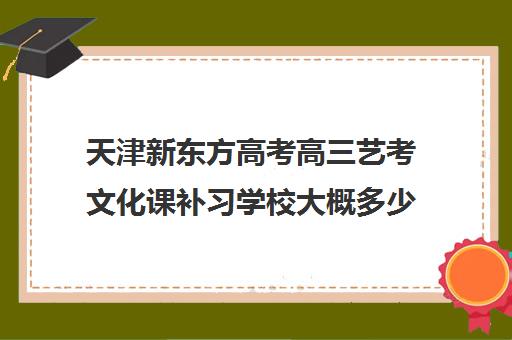 天津新东方高考高三艺考文化课补习学校大概多少钱