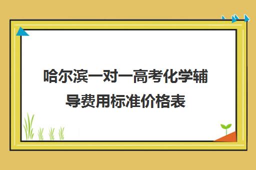 哈尔滨一对一高考化学辅导费用标准价格表(化学一对一辅导)