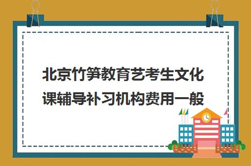 北京竹笋教育艺考生文化课辅导补习机构费用一般多少钱