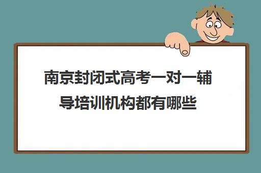 南京封闭式高考一对一辅导培训机构都有哪些(高考线上辅导机构有哪些比较好)