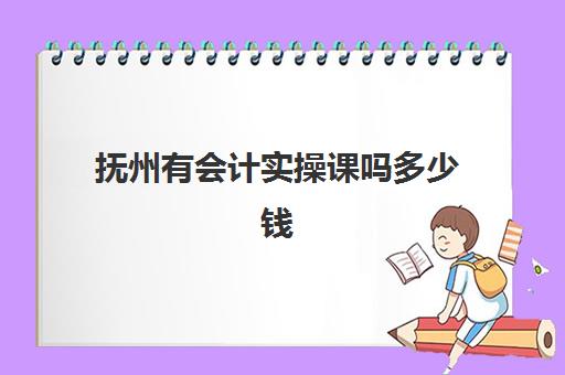 抚州有会计实操课吗多少钱(抚州初级会计考试地点)