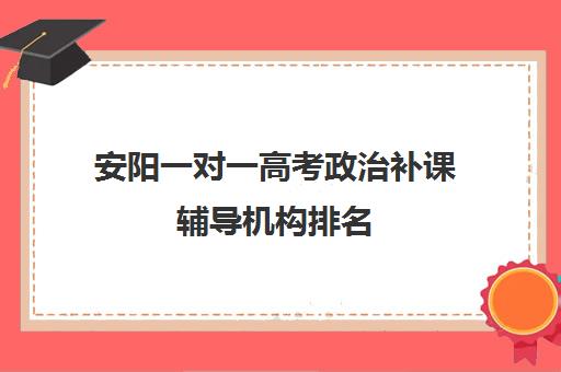 安阳一对一高考政治补课辅导机构排名