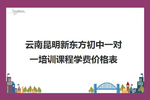 云南昆明新东方初中一对一培训课程学费价格表(昆明一对一辅导价格表)