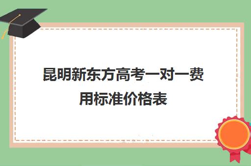 昆明新东方高考一对一费用标准价格表(昆明一对一辅导价格表)