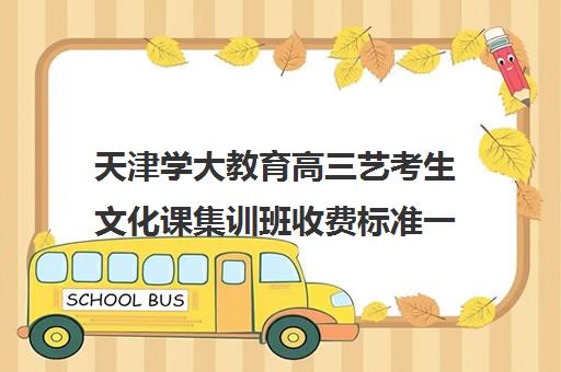 天津学大教育高三艺考生文化课集训班收费标准一览表(天津最大艺考培训机构)