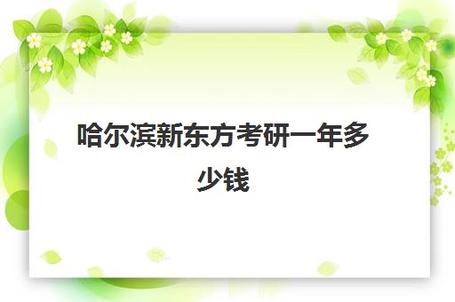 哈尔滨新东方考研一年多少钱(新东方考研英语班多少钱)