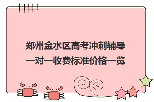 郑州金水区高考冲刺辅导一对一收费标准价格一览(高考冲刺班一般收费)