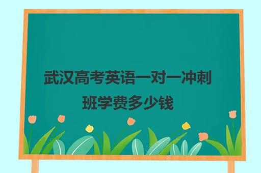 武汉高考英语一对一冲刺班学费多少钱(武汉高三培训机构排名前十)