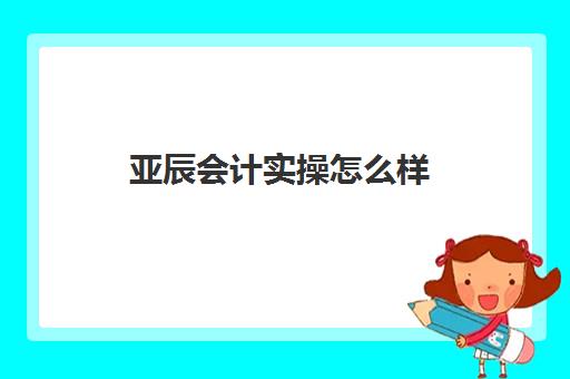 亚辰会计实操怎么样(会计公司的会计怎么样)