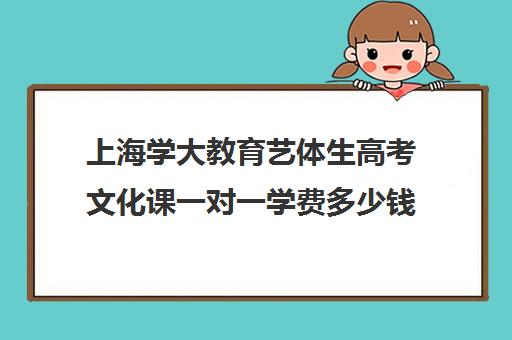 上海学大教育艺体生高考文化课一对一学费多少钱（上海大学一年学费多少钱）