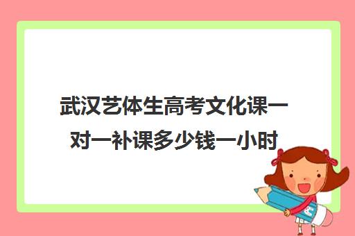 武汉艺体生高考文化课一对一补课多少钱一小时(艺考生一对一的辅导)