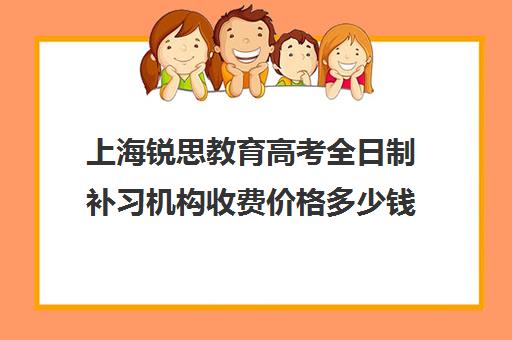 上海锐思教育高考全日制补习机构收费价格多少钱