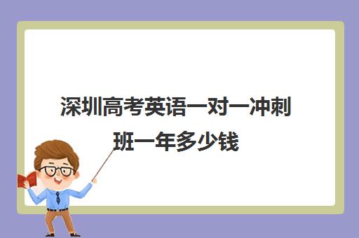 深圳高考英语一对一冲刺班一年多少钱(深圳高中补课一对一价格)