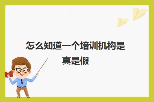 怎么知道一个培训机构是真是假(网上的培训机构可信吗)