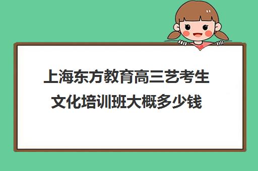 上海东方教育高三艺考生文化培训班大概多少钱(传媒艺考)