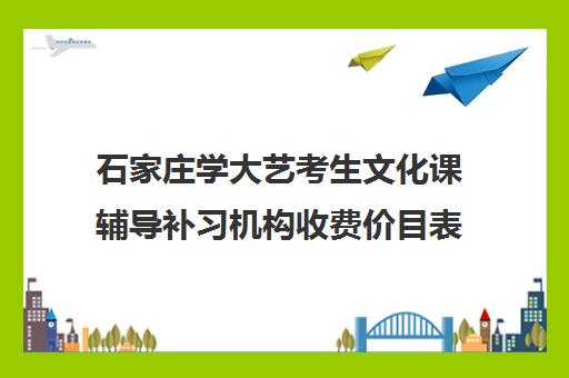 石家庄学大艺考生文化课辅导补习机构收费价目表