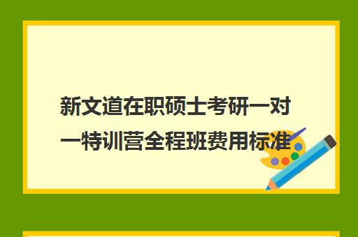 新文道在职硕士考研一对一特训营全程班费用标准价格表（武汉新文道考研集训营）