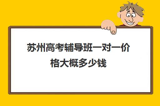 苏州高考辅导班一对一价格大概多少钱(上海高三一对一辅导价格表)