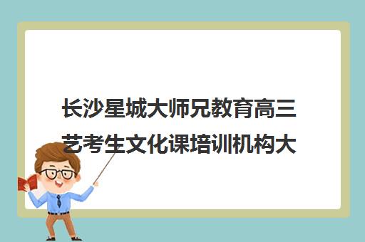 长沙星城大师兄教育高三艺考生文化课培训机构大概多少钱(湖南最好艺考培训学校)