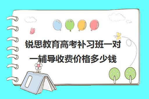 锐思教育高考补习班一对一辅导收费价格多少钱