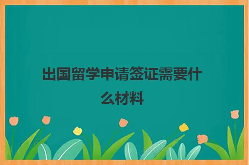 出国留学申请签证需要什么材料(出国签证怎么办理需要什么材料)